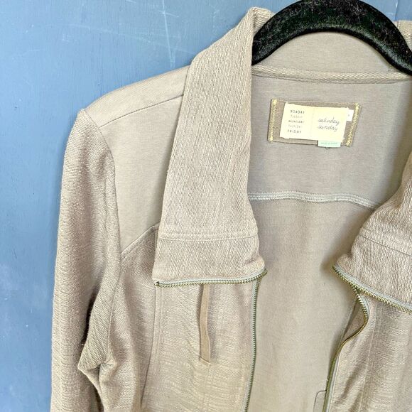 ANTHROPOLOGIE Womens Size Medium Jacket Coat Top Saturday Sunday Quinn Full-Zip - Picture 3 of 9